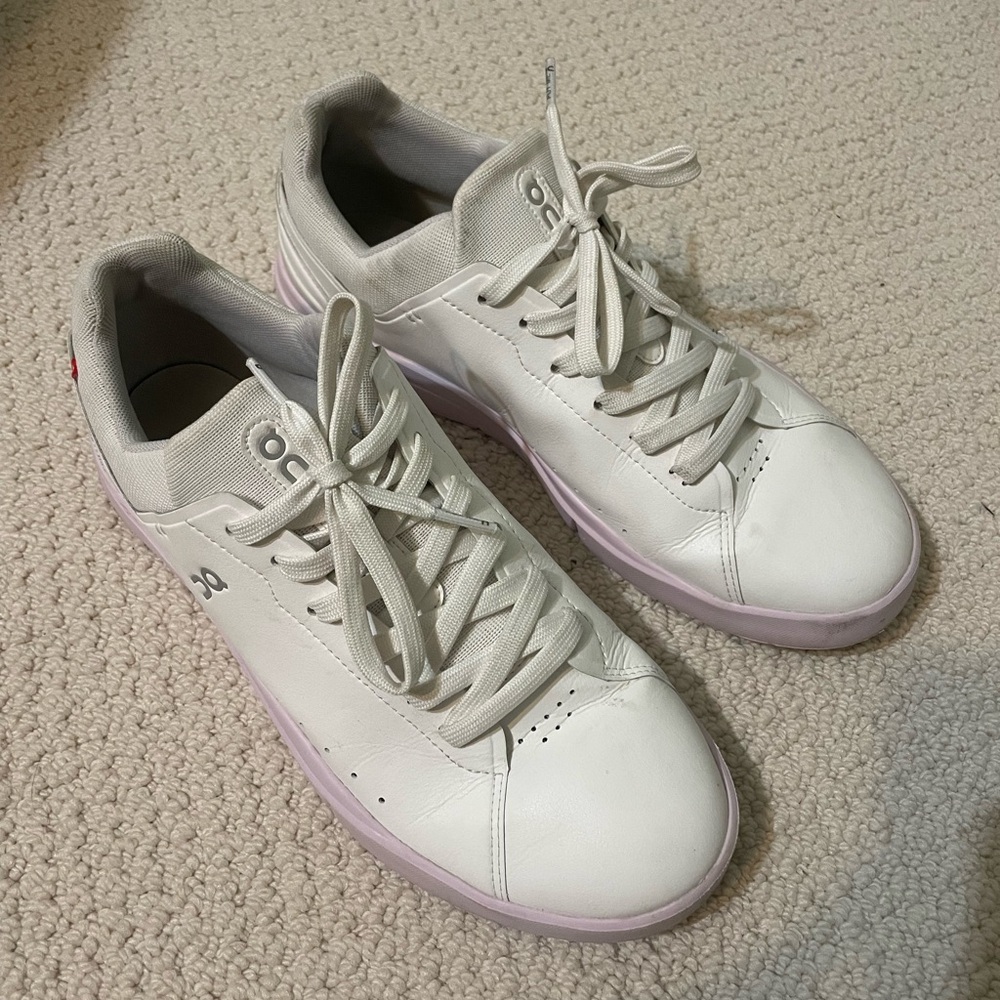 On Cloud Roger running women’s tennis shoes white purple 11